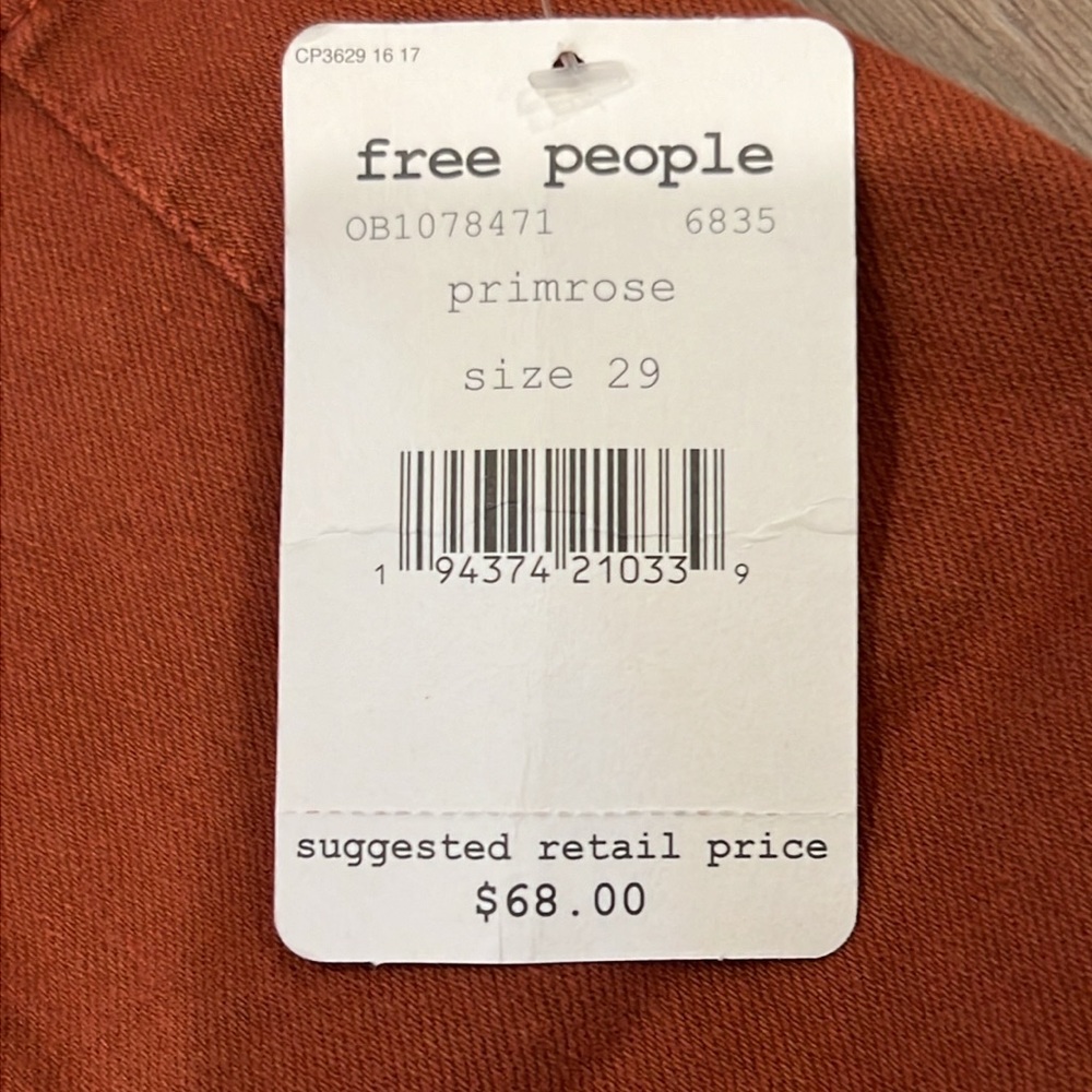 NWT Free People Virgo Jean Mini Skirt Primrose Waist 29 Zipper Front Boho - Picture 7 of 16
